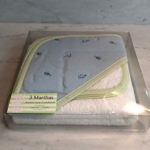 3 Martha’s boys hooded towel & washcloth gift set